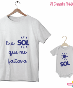 Kit Camiseta e Body Tal Mãe E Tal Filho