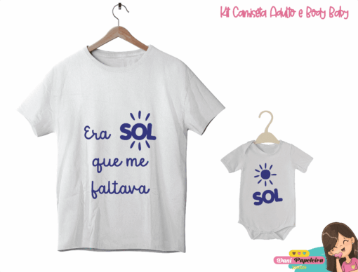 Kit Camiseta e Body Tal Mãe E Tal Filho