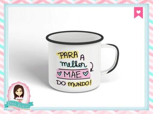 Caneca Esmaltada Dia das Mães