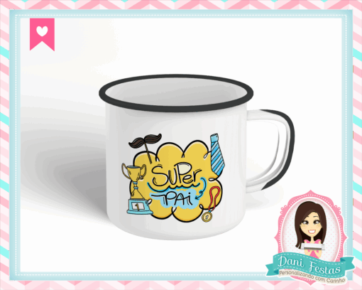 Caneca Esmaltada Dia dos Pais