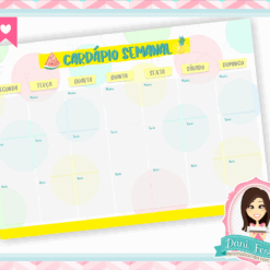 Bloco Planner de Mesa - Cardápio Semanal