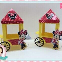 Carrinho de Pipoca Minnie Vermelha