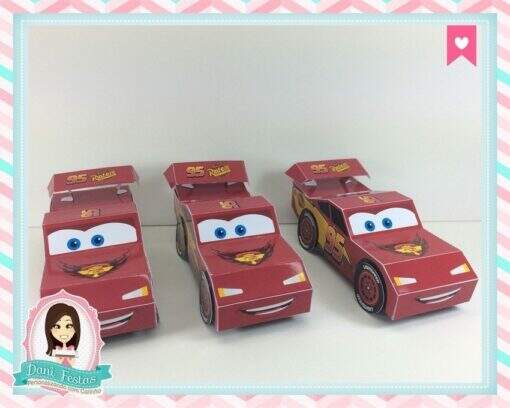 Carrinho Porta Guloseima Carros Disney - Imagem 2