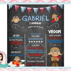 Chalkboard Infantil 20x25 Aviador