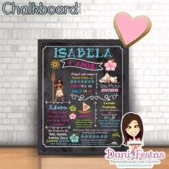 Chalkboard Infantil 20x25 Moana