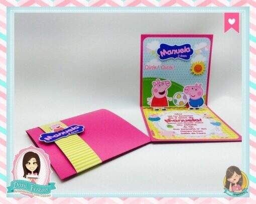 Convite  Peppa Pig
