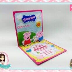 Alternative view of Convite  Peppa Pig
