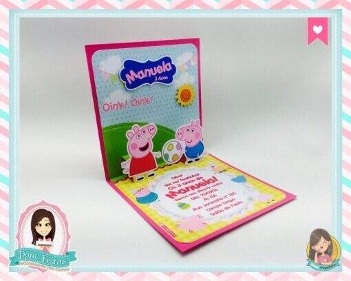 Convite  Peppa Pig - Imagem 2