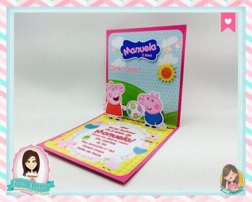 Convite  Peppa Pig - Imagem 3
