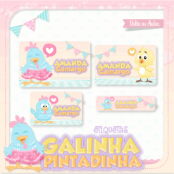 Kit Etiquetas Galinha Pintadinha