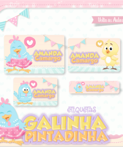 Kit Etiquetas Galinha Pintadinha