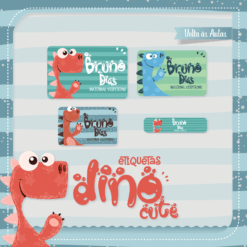 Kit Etiquetas Escolares Dino Baby