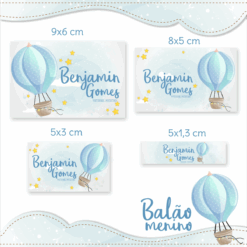 Kit Etiquetas Escolares Balão