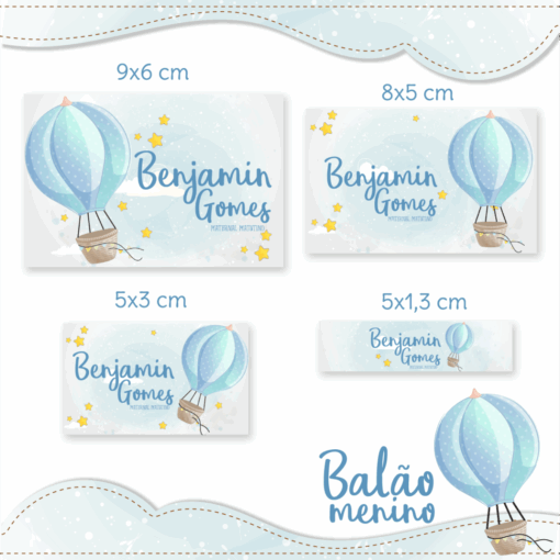 Kit Etiquetas Escolares Balão