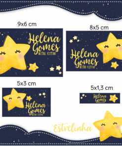 Kit Etiquetas Escolares Estrelinha