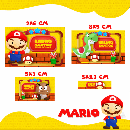 Kit Etiquetas Escolares Mario Bros