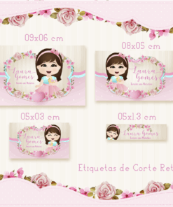 Kit Etiquetas Escolares Meninha