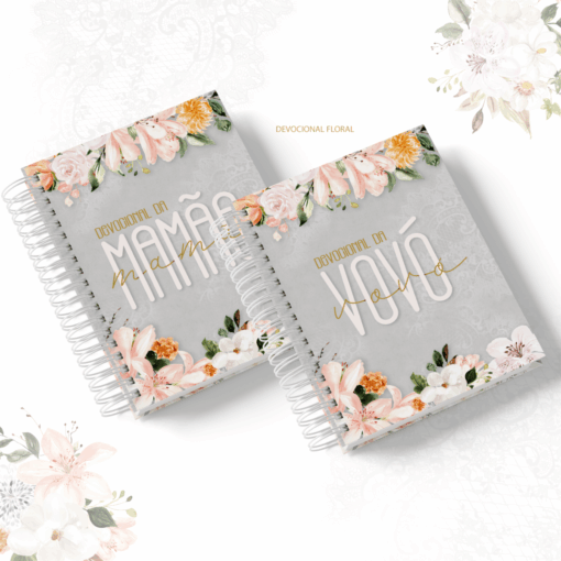 Caderno Devocional Mamãe ou Vovó Floral