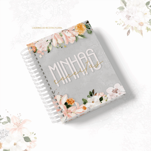 Caderno de Receitas Mamãe ou Vovó Floral - Imagem 3