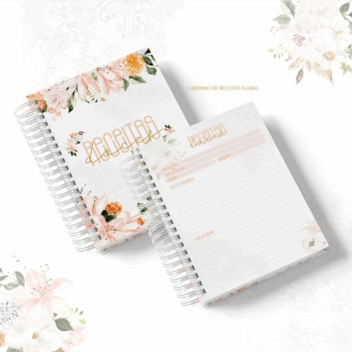 Caderno de Receitas Mamãe ou Vovó Floral - Imagem 4