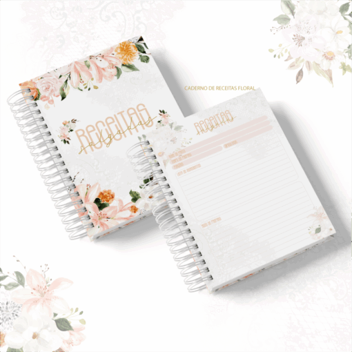 Caderno de Receitas Mamãe ou Vovó Floral - Imagem 2