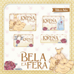 Kit Etiquetas Escolares A Bela e A Fera