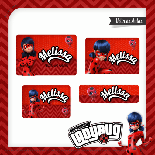 Kit Etiquetas Lady Bug
