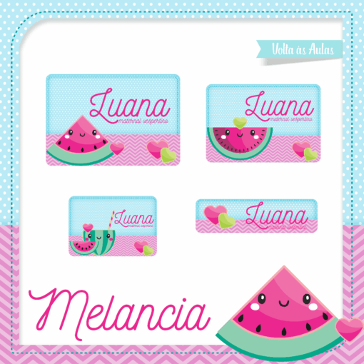 Kit Etiquetas Escolares Melancia