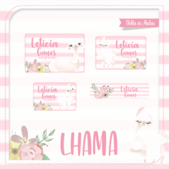 Kit Etiquetas Lhama