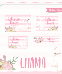 Kit Etiquetas Lhama
