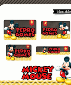 Kit Etiquetas Escolares Mickey