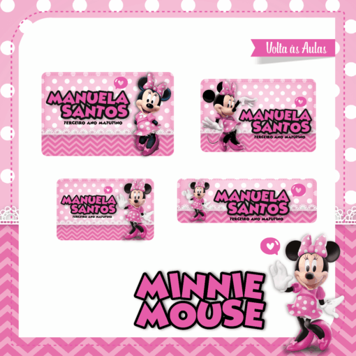 Kit Etiquetas Minnie Rosa