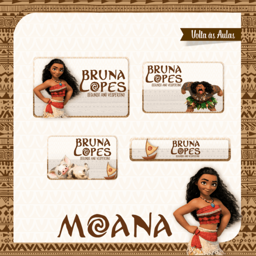Kit Etiquetas Moana