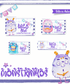Kit Etiquetas Monstrinhos