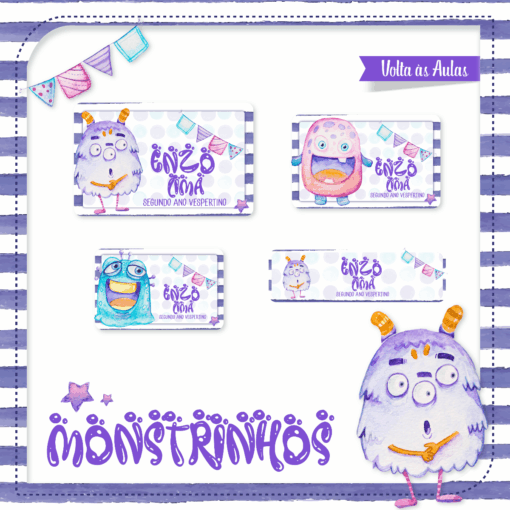 Kit Etiquetas Monstrinhos