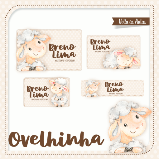 Kit Etiquetas Ovelhinha