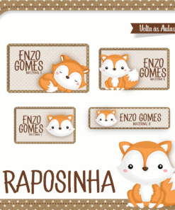 Kit Etiquetas Raposa
