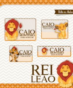 Kit Etiquetas Rei Leão