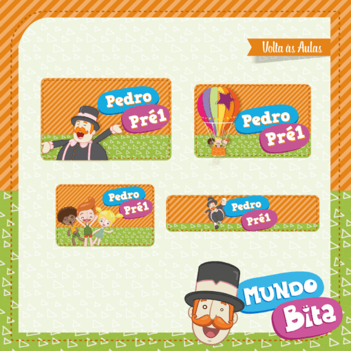 Kit Etiquetas Turma do Bita