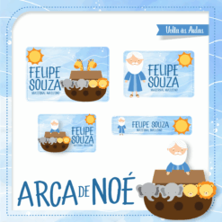Kit Etiquetas Escolares Arca de Noé