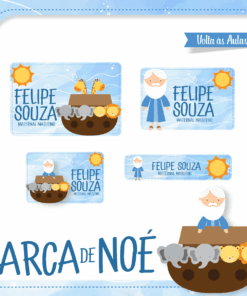 Kit Etiquetas Escolares Arca de Noé