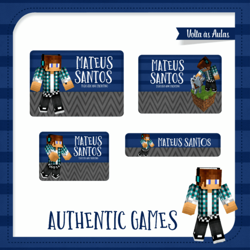 Kit Etiquetas Escolares Authentic Games