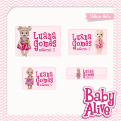 Kit Etiquetas Escolares Baby Alive