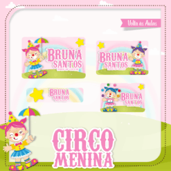 Kit Etiquetas Escolares Circo
