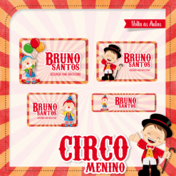 Kit Etiquetas Escolares Circo