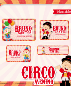 Kit Etiquetas Escolares Circo