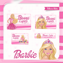 Kit Etiquetas Escolares Barbie