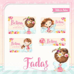 Kit Etiquetas Escolares Fadas