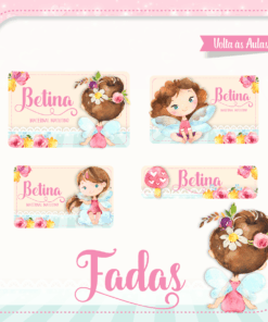 Kit Etiquetas Escolares Fadas