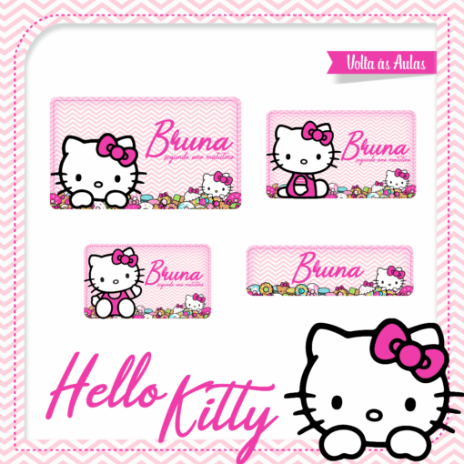 Kit Etiquetas Escolares Hello Kitty
